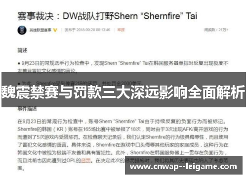 魏震禁赛与罚款三大深远影响全面解析 魏震禁赛与罚款三大深远影响全面解析