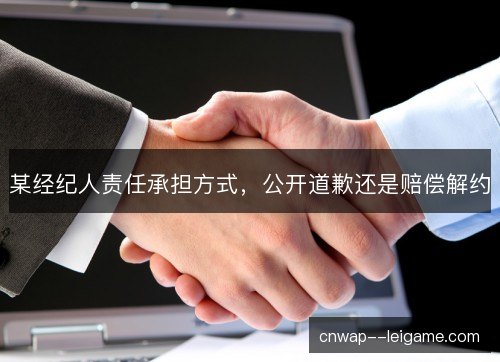 某经纪人责任承担方式，公开道歉还是赔偿解约
